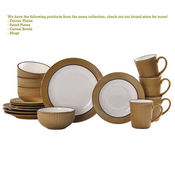 Wrought Studio™ Helios Yellow Dinner Plates Set, Set Of 4, 10.75 Inch